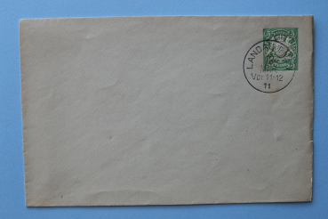 Brief aufgedruckte Briefmarke Bayern Ganzsache Gestempelt Landau Pfalz 1911 Rheinland Pfalz
